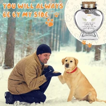 Pet Hair Memorial Bottle, Pet Fur Keepsake, Pet Hair Memento, Pet Memorial Urn Box For Ashes