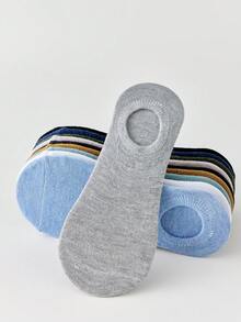 10 Pairs Men's Round Toe Ankle Socks, Suitable For Daily Wear - Multicolor - View 4