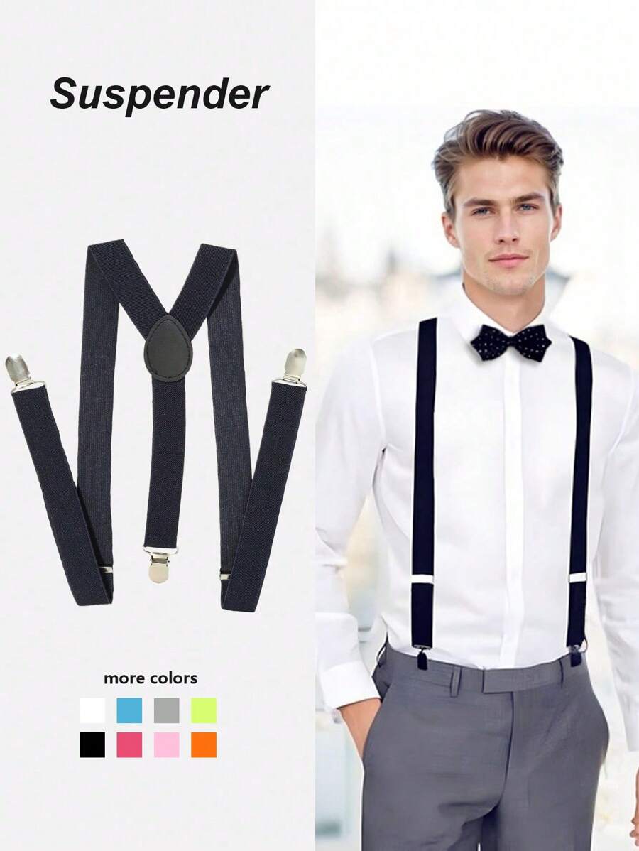 1個綠色彈性y型吊帶,男女通用,帶有大學風格 - 綠色 - 查看 1