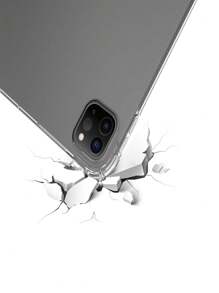 1 件透明 TPU 全边硅胶软保护壳带铅笔槽，减震角气垫兼容 iPad - 無色 - 查看 4