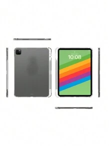 1 件透明 TPU 全边硅胶软保护壳带铅笔槽，减震角气垫兼容 iPad - 無色 - 查看 2