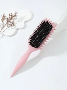 新款造型刷，1pc野豬鬃毛抗毛躁梳子，適用於夾結頭髮，造型和修飾工具