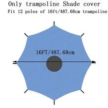 Trampoline Shade Cover, 6ft 8ft 10ft 12ft 14ft 16ft Sun-Protection Trampolines Canopy, Easy To Install, Anti-UV Trampolines Sunshade Accessories For Outdoor Backyard Playground - Blue - View 14