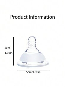 1 Bé Cổ Rộng Ren Chống Đầy Bụng Bình Sữa Núm Vú, Mô Phỏng Cho Con Bú, chống Nghẹt Thực Tế Núm Vú - Trong sáng - Xem 2