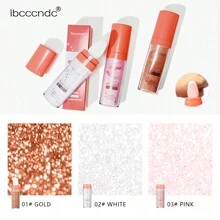 ibcccndc Polvo iluminador rosa de hadas, maquillaje de belleza centelleante en polvo para contorno de rubor y sombra de ojos para el rostro y Body de las niñas - Dorado - Ver 5