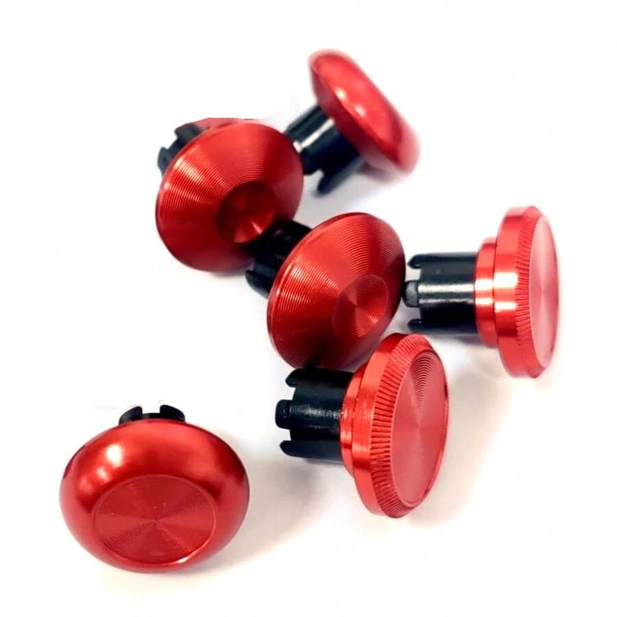 DALUHE Metal Thumbsticks Paddles Compatible With Edge Controller, 6 Analog Stick Joystick Buttons Interchangeable Replacement Compatible With Edge Controller - Red - View 1