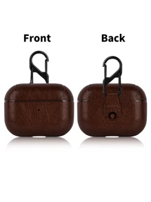 Étui en PU pour Air Pods 1/2/3, Pro 2, Air Pods 4. Étui de protection de luxe avec boucle anti-perte compatible avec les écouteurs Apple Air Pods Earpods Fundas