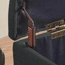 MERAX Storage Bench, Flip Top Entryway Bench Seat With Safety Hinge, Storage Chest With Padded Seat, Bed End Stool For Hallway Living Room Bedroom - màu đen - Xem 3