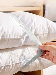 10pcs Clothes/Blanket Binding Straps For Storage And Packing - Elastic Bands With Roll Buckle - Slouchy Man's Fix For Clothing Organization - White - View 2