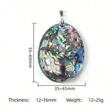 Large Abalone Shell Pendant With Colored Edges For DIY Jewelry Necklace,  European And American Style - Abalone Pendant - View 5