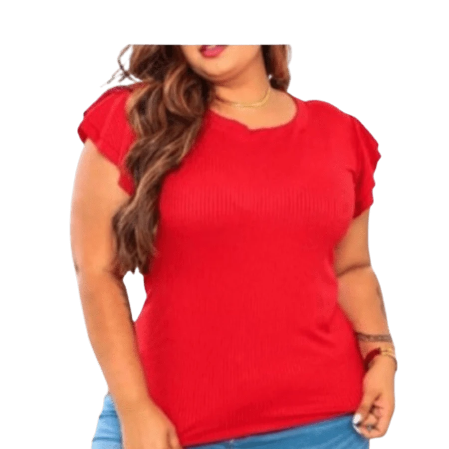 Women Blouses - 紅色 - 查看 1
