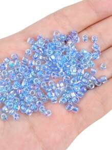 6-Colors 4mm 840pcs Triangular Hole Glass Seed Rice Beads ,Mini Loose Beads, For Handmade DIY Jewelry Making Friendship Bracelets, Necklaces, Crafts