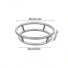 1入不鏽鋼鍋持架，隔熱墊，可防滑的鍋墊，適用於平底鍋、蒸鍋、火鍋、煎鍋等，耐熱的圓形架，適合於廚房收納，節省空間，多功能組織者。 - 銀色 - 查看 4