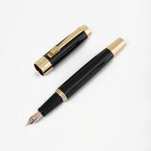 1 Bút Máy Cao Cấp Rồng 0.5Mm Thanh Lịch-Bút Máy Kẹp Vàng A8025, Quà Tặng Điều Hành Hoàn Hảo Cho Nam Và Nữ, Lý Tưởng Cho Trường Học & Sử Dụng Văn Phòng - Xanh đậm - Xem 4