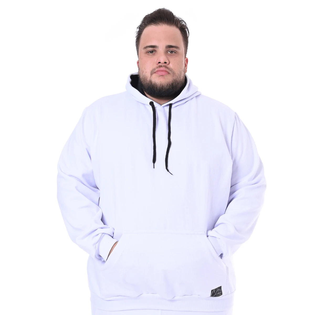 Men Plus Size Sweatshirts - 白色 - 查看 1