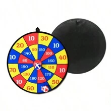 1套11英寸飛鏢板套裝，附有6支飛鏢和1個掛鉤，適用於室內和室外親子娛樂遊戲，開學禮物給學生 - 藍色 - 查看 8