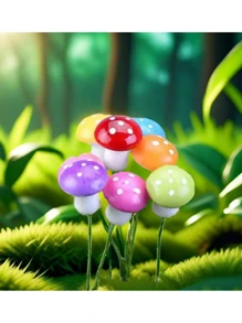 8 Màu 8/16 Cái Nấm Thông Gió Trong Vườn Nấm Mini Micro Nhỏ Màu Nấm Nhà Búp Bê Mini Nhà Búp Bê Cổ Tích Cảnh Quan Vườn Bọt Nấm Đồ Trang Trí Cắm Nấm Mini DIY - Nhiều màu - Xem 3