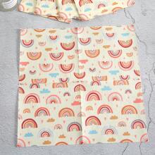 Bộ đồ dùng tiệc dùng một lần Bohemian Rainbow bao gồm đĩa giấy và khăn ăn, đồ dùng tiệc sinh nhật Boho, đồ trang trí tiệc, Giáng sinh - Nhiều màu - Xem 6