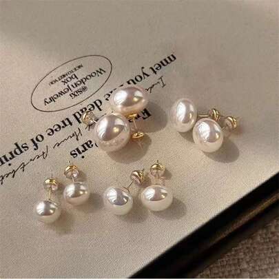 jugalstar 1 对优雅巴洛克风格仿珍珠耳钉女士款