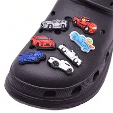 5/10/20/30/50/100pcs Car Theme Cute Shoe Charms, Perfect Shoe Accessories & Decorations For Clogs - Multicolor - View 2