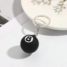 9 piezas Llaveros de bola de billar, decoraciones de llavero lindas y coloridas con dibujos animados de moda para bolsos, carteras y accesorios - Multicolor - Ver 10