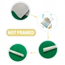 單片海岸風景啟發畫無框畫，北歐風格聚酯纖維浪花圖騰鳳梨長方形壁畫，適用於客廳、臥室、書房家居裝飾 - 彩色 - 查看 10