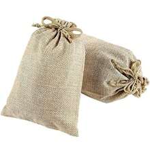 50 peças de sacos de estopa de 4" x 5,5" com cordões, sacos de juta vinho tinto, sacos de linho, sacos de pano de linho grosso, pequenos sacos de presente, adequados para joias, faça você mesmo, artesanato, casamento, festa, Natal
