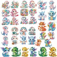 12 piezas de etiquetas adhesivas de pintura de diamante 5D DIY, etiquetas adhesivas de diamantes de panda, kits de pintura digital, adecuados para regalos de Pascua/Halloween/Navidad, decoraciones de pared del hogar, decoraciones de mochila escolar, decoraciones de tazas, aparatos interactivos familiares, Etiqueta engomada del diamante del juego del iniciador - Multicolor - Ver 6