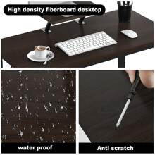 Schreibtisch Klein, Computertisch, Einfacher Moderner PC Tisch, Mit Abnehmbarem Höhenerhöhungsbügel, Geeignet für Büro, Wohnzimmer, Zuhause