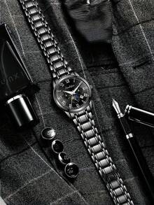 SUNLIFEX Men's Business Casual Watch, High-End Exquisite And Simple Atmosphere Calendar Waterproof Quartz Watch For Banquets, Comes With Watch Gift Box And Band Length Adjuster, Ideal Gift For Boyfriend Or Father - Black - View 5
