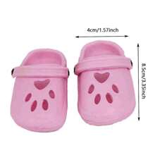 2024年最新暢銷款迷你寵物鞋，貓爪形狀花園鞋玩具，卡通配件，可愛的拖鞋（不含娃娃） - 彩色 - 查看 2