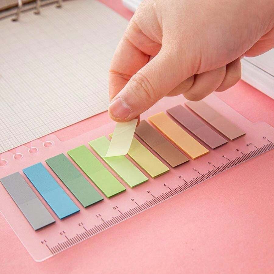 700 Autocollants 'Sign Here' Modixun - 5 Couleurs Fluos Pour Documents Professionnels