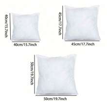 1pc Throw Pillow Insert, Firm And Fluffy Decorative Square Pillows For Bed, Sofa, Couch,15.7/17.7/19.7inch