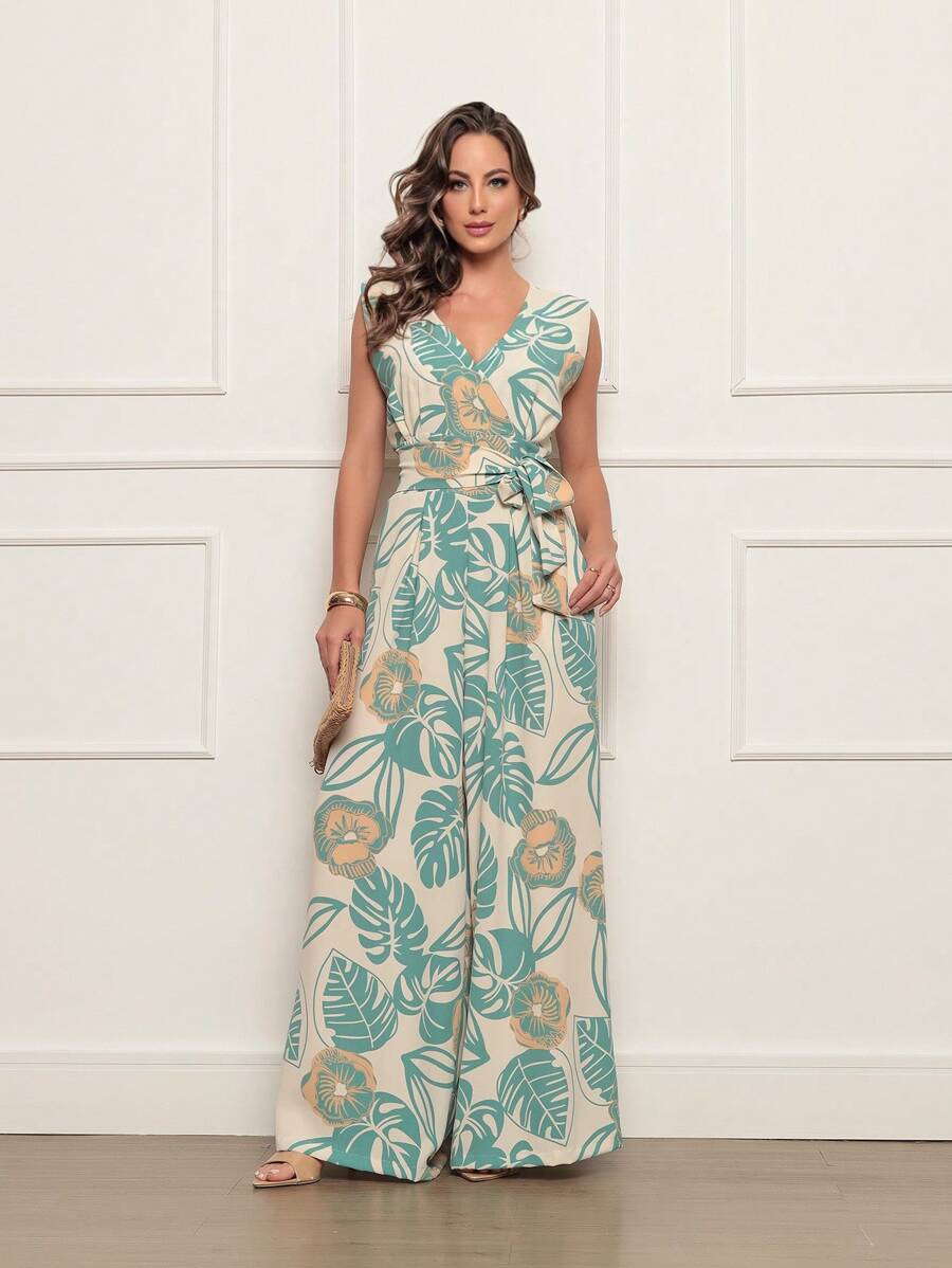 Women Jumpsuits - 薄荷綠 - 查看 1