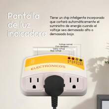 SHIXIONG Protector de voltaje de 3 tomas, 1440W, 120V, 12A, Protege contra sobretensiones de alto y bajo voltaje, Supresor de picos para Refrigerador, Congelador, Lavadora, TV, Microondas, Aire acondicionado - Tipo de Enchufe B USA (110-127V) - Ver 6