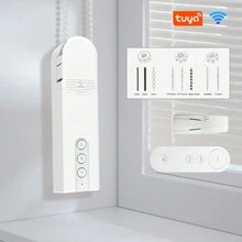 Smart Curtain Automatiköffner, intelligenter elektrischer Kettenvorhang Motor Schalter, WiFi Tuya APP Steuerung, Rolladenantrieb Motor, kann mit Alexa Home und anderen Lautsprechern verbunden werden, Sprachsteuerung, Smart Home, geeignet für Jalousien und Rollläden