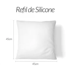 Refil Enchimento Almofada 45 x 45 Fibra de Silicone