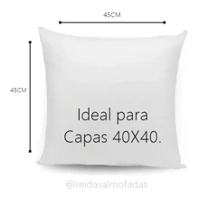 Refil Enchimento Almofada 45 x 45 Fibra de Silicone