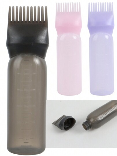 1pc Hair Dyeing Bottle Professional Brush Applicator Comb Scalp Care Hairdressing Coloring Styling Tool ,Hair Styling Tools Hair Accessories