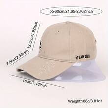 Distressed Baseball Cap Unisex Fashionable Adjustable Hat, New Style With Extra Large And Deep Brim For Sun Protection - A - View 2