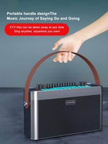 SY9- Home KTV Live Broadcast Sound Card Integrated Machine Microphone Microphone 3D Surround Stereo Sound Effect  Audio KTV Karaoke Song Machine - Black - View 5