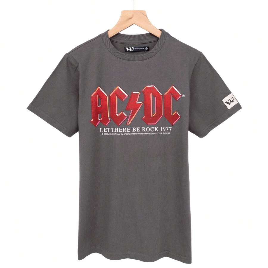 AC/DC Childrens/Kids Let There Be Rock Band T-Shirt (Charcoal) - Dark Grey - View 1