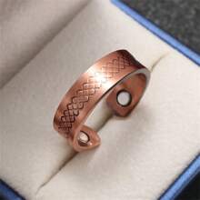 Unisex Copper Vintage Adjustable Open-Ended Ring, Multiple Styles Available - Bronze - View 10