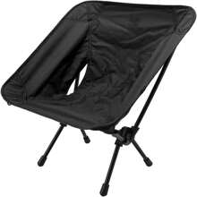 1pc Gavigain Camping Folding Chairs, Mini Moon Chair Ultralight Compact Beach Chair With Moon Chair Cushion And Storage Bag For Outdoor Camp, Hiking, Travel, Beach, And Picnic(Black) Camping Stuff - Black - View 1