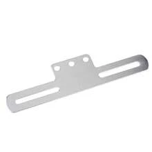 Soporte de placa de matrícula de motocicleta, marco de placa de número de luz trasera, para motocicletas Cafe Racer, Old School, Bobber, Touring, Dirt Bike - Plateado - Ver 5