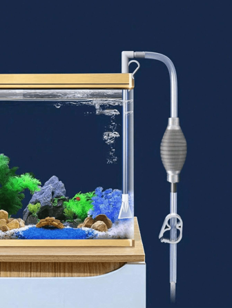 1 件式手动虹吸管，用于水族箱换水和排污