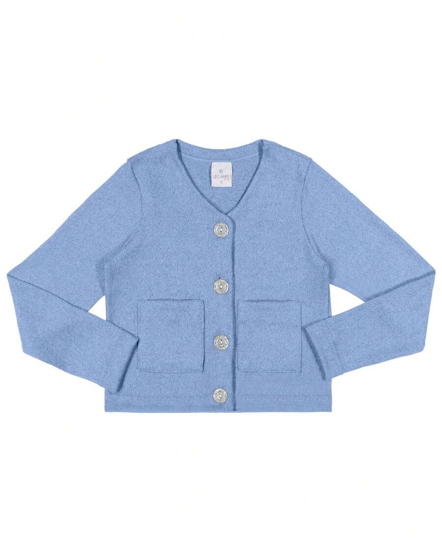 Young Girls Cardigans - Màu xanh bụi bặm - Xem 1