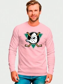 Men Sweatshirts - 粉色 - 查看 1