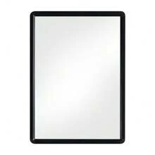 LIVINGANDHOME Living And Home Rectangular Wall Mirror - Rustproof Aluminum Frame With Anti-Fog Glass (Black) - Black (50*70cm) - View 10