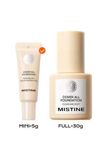 MISTINE 5克保湿全效遮瑕粉底液，专为干性肌肤设计，24小时防水轻盈妆效，蕴含玻尿酸、抗氧化成分，具有抗污染和蓝光防护功效，1盒装 - LF100 - 查看 2